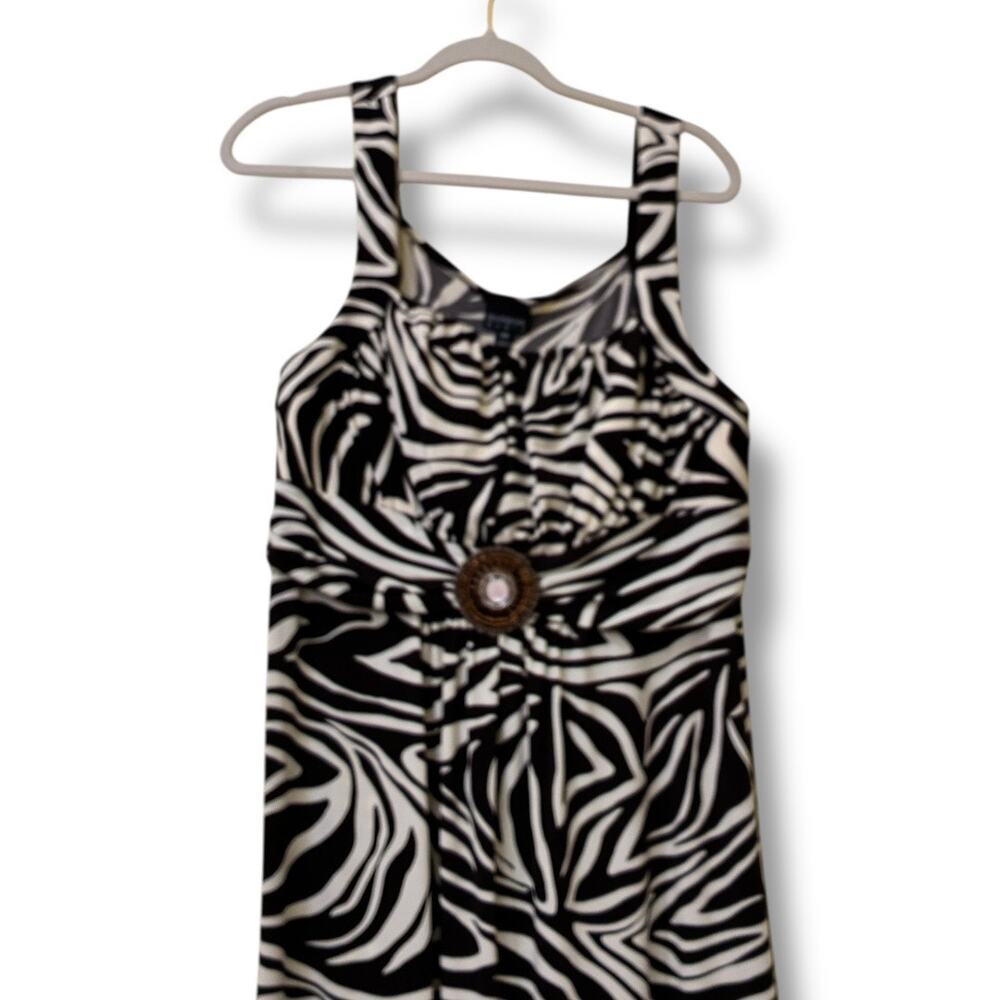 Y2K En Focus Brown Sleeveless Empire Waist Maxi Dress size 14W - Picture 4 of 8